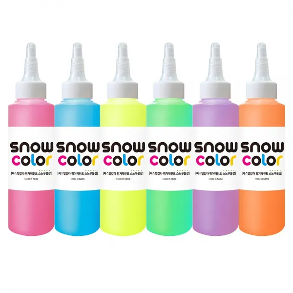 (이벤트진행중)스노우키즈 스노우물감 140ml 6색 풀세트 유아물감, 140ml / 사은 꽃잎팔레트 1개, 스노우 풀