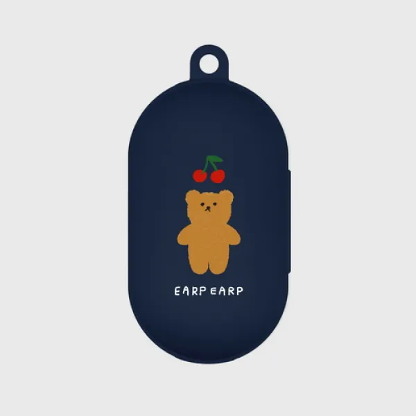 [바보사랑] Cherry big bear-navy(Buds jelly case), FREE