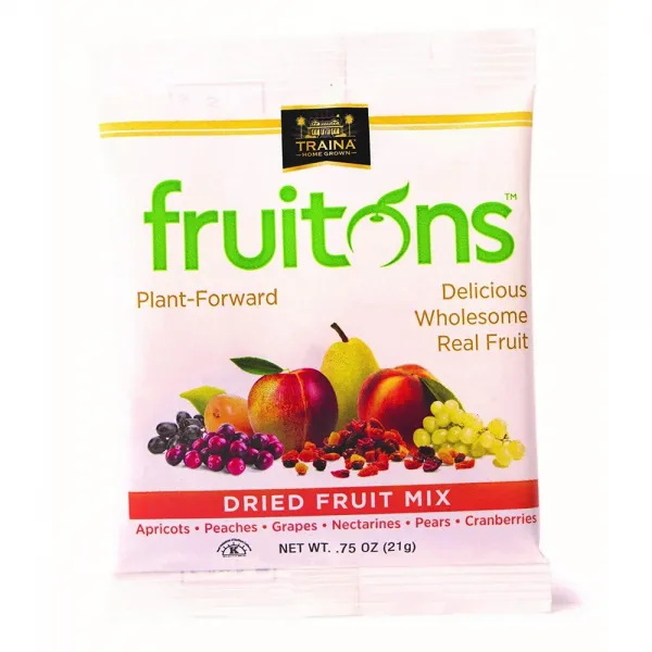 Traina 수제 Fruitons 날짜 건조 과일 믹스 살구 복숭아 포도 천도 복숭아 배 크랜베리 ?? 비 GMO 글루텐 0.75oz 팩 (18 팩), 선택, 상세설명참조