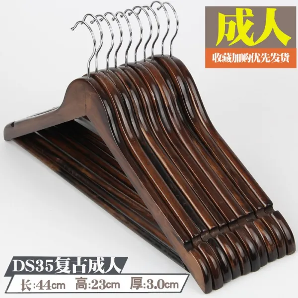일반옷걸이 원목 옷걸이 집게포함 노라인 목제 가정용 다용도 바짓가랑이 바지걸이 옷 걸이식, T01-10개, C04-DS35화이트 성인이 되다
