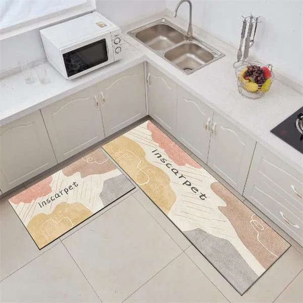 미끄럼 방지 스트립 주방 매트 귀여운 만화 사이즈[50x80 50x160cm 세트], 비아 오 단순성 13