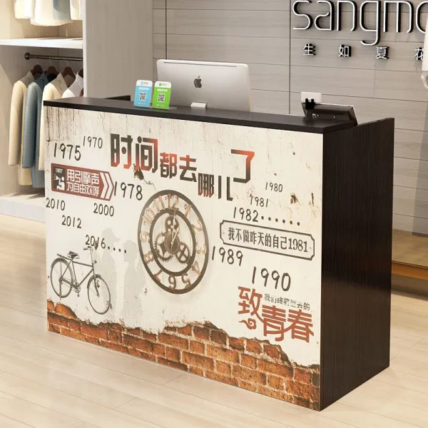 개업 밀크 티 숍 바 카운터 궤 상용 심플 현대 편리함 대형 술과음료 타임 어디로 가 네 80x40x92cm