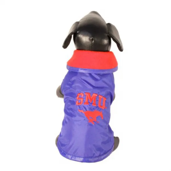 NCAA Southern Methodist Mustangs All Weather Resistant Protective Dog Outerwear Tiny NCAA 남부 감리교 인, 1