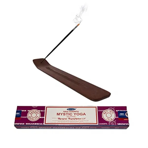 scentzen 천연 나무 안드리즈와 satya 아로마 - 4 팩 매회 15 그램 (신비한 요가 나그 짬뽕) (Mystic Yoga Nag Champa), Mystic Yoga Nag Champa