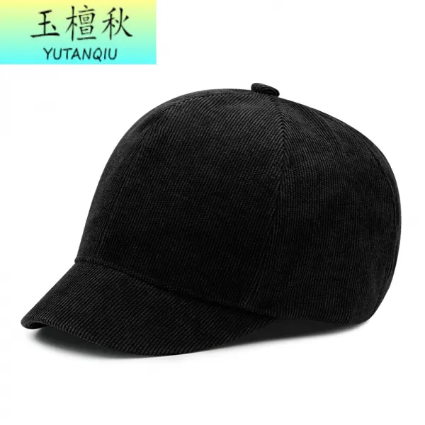 코르덴 벨벳 오리털 모자남 추동 남자 모자 모자 모자 모자 모자 모자모 야외 마술 모자 한판 캐주얼모 블랙 조절 어울리다 56-60cm 머리 둘레