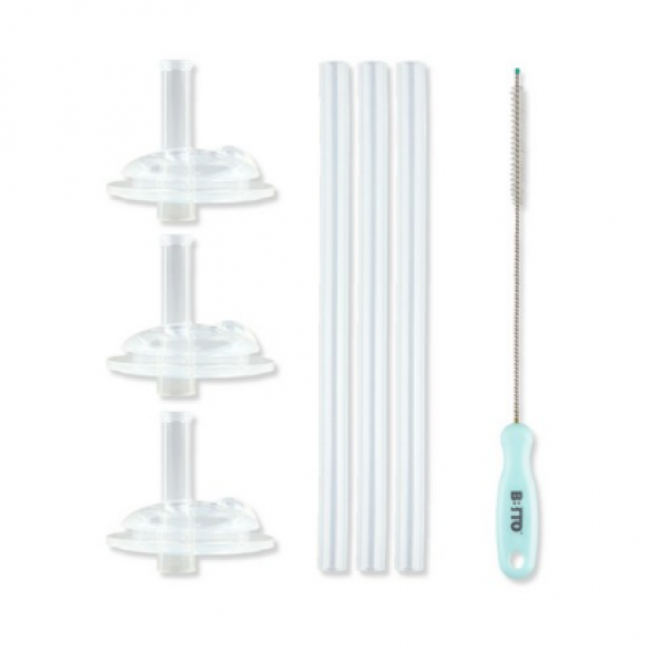 비비또 교체용 빨대 3p + 빨대꼭지 3p + 세척솔 3세트