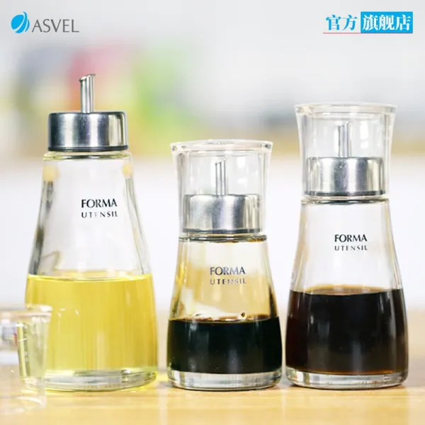 아사배로 ASVEL 일본 주방용품 유리 식초 병 유전병 방루 간장병 양념병 벨트 유병 조림병 캔 160ml A248-08