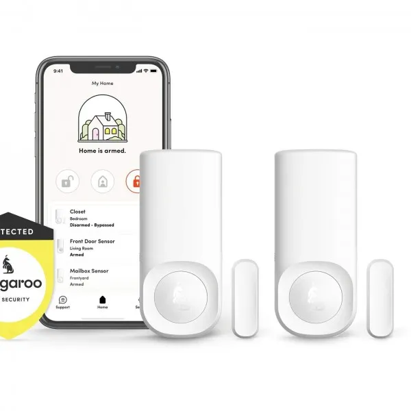 캥거루 홈 스마트 WiFi 무선 보안 및 감시 시스템 | 동작 + 엔트리 센서 (2 팩 앱 기반 Wi-Fi 사용), 단일상품