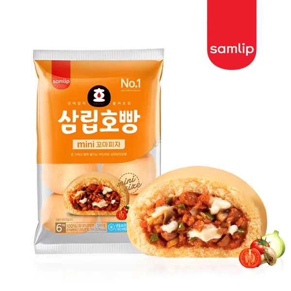 삼립 꼬마 호빵 피자 6개입 삼립호빵찐빵, 1, 240g