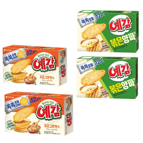 오리온 예감 치즈그라탕 204gx2개+볶음양파맛 204gx2개[총4개], 1set