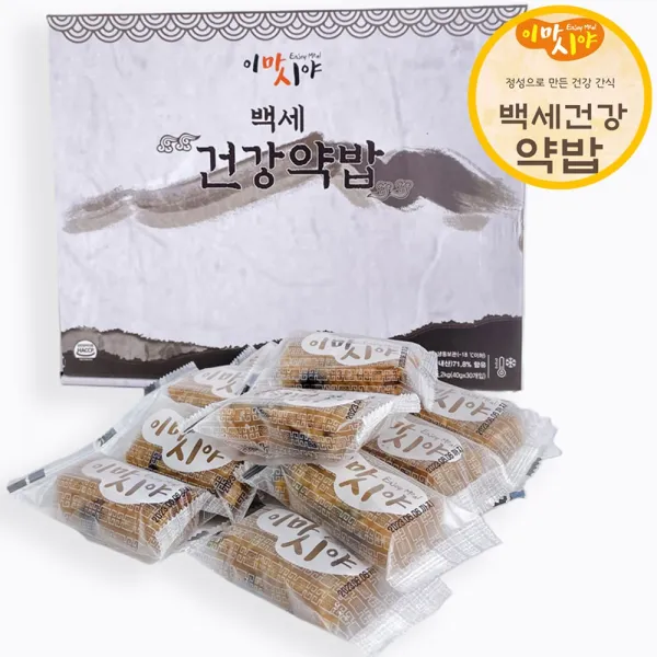[제이엔에스디 홈쇼핑] 이마시야 백세건강 약밥 찹쌀 영양약밥 세트, 30팩 구성