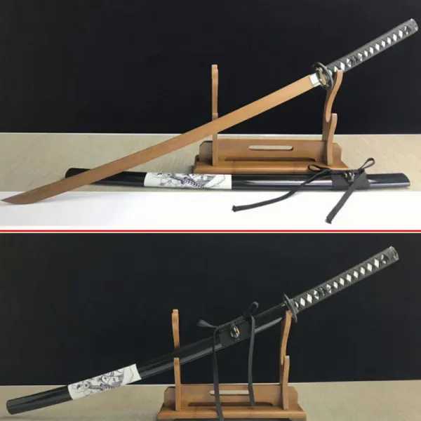 화이트스노우 죽제 무사의 거합도 연습 교칼 퍼포먼스 소품 COS 애니메이션 영상 미개 날이