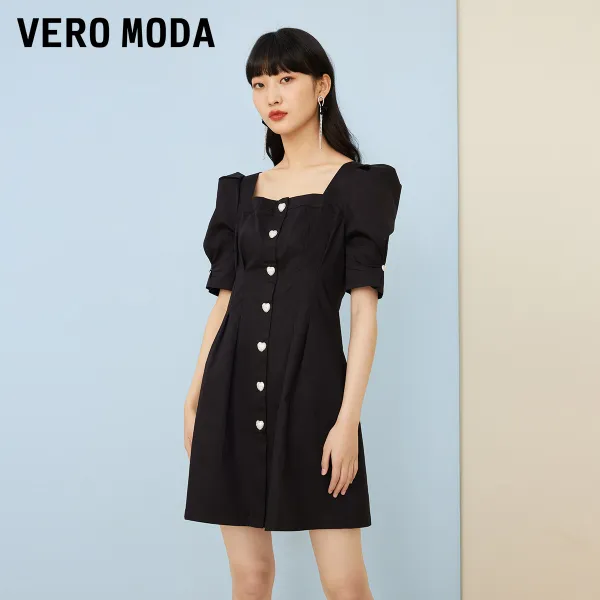 캐주얼상의 VEROMODA 2022 일찍이 봄 캐쥬얼 순면 코튼 스퀘어넥 벌룬소매 여성 4763264879