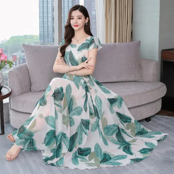 오팔오오팔 쉬폰 력셔리 롱원피스 하객 패션 여성 여름의류25 ZAG25 592249529471