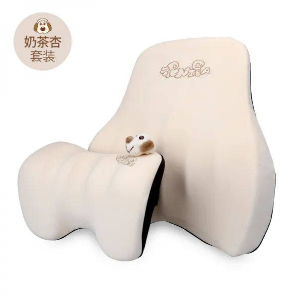 쏘앤쏘 자동차시트세트 헤드 차량용 의자 목 지지 아우디ag 여학생 큐트 밀크티 살구 88% 자동차 동호인