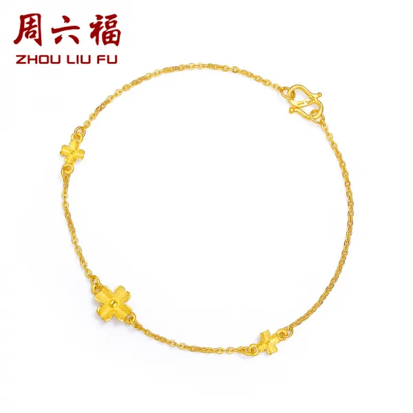 토요일복주얼리 999 꽃잎 황금 팔찌값은 AC071151 약 1.8g 16cm, 단일상품
