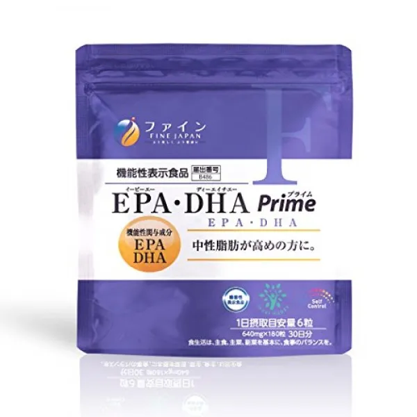 [기능성 표시 식품] 파인 EPA & DHA prime 중성 지방이 높은 분에게 EPA & DHA 총량 860mg 함유 30 일분 (1 일 6