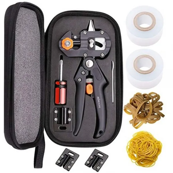 Kkmoon 가정용 정원 접목 도구 세트/나무 전문 가지 치기 가위 절단 도구 키트<당일출고/최소5 8일 수령가능/공휴일제외> 1세트