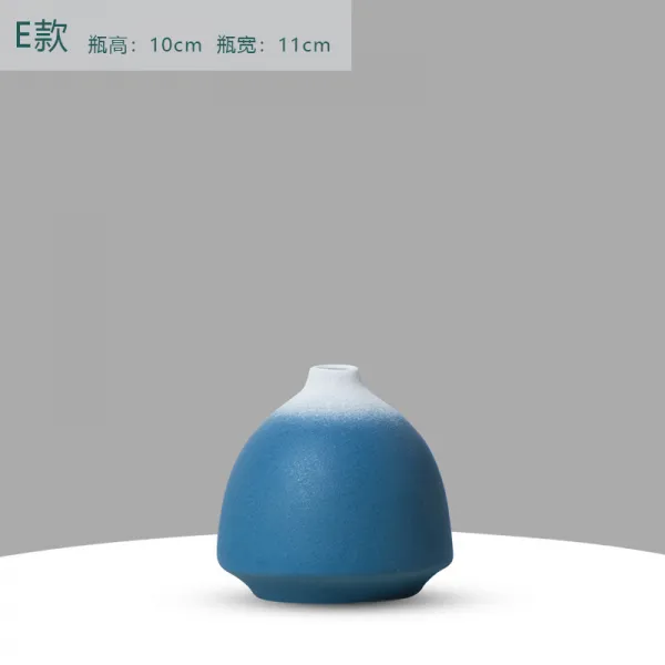 에그플래닛 직매 경덕진 도자기 화병 현대 인스 심플 크리에이티브 스몰 프레쉬 하나 그라데이션 블루 E