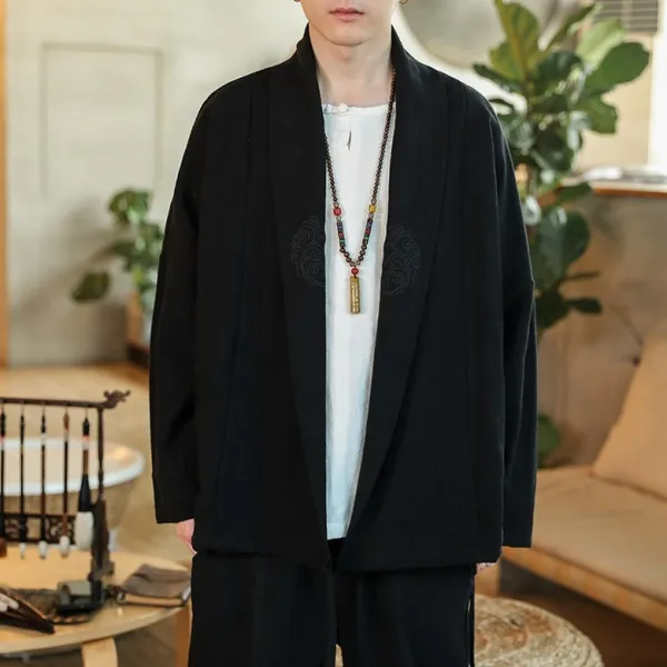 호미스토리 어반캐주얼디자인 봄 여름 차이나 마른남자옷 면린넨 가디건 중국한복 도포 와이드 루즈핏 C229y617p75