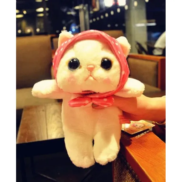 스위트 큐트 미니고양이 위로 완구 착용함 두건 의 고양이와 생일 선물 친구, 25 센치, 한 쌍의 눈 묘역 타입