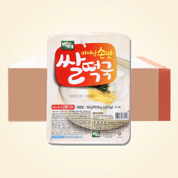 백제 무료배송 백제 어머님 손맛 쌀떡국 163g X 24개 1세트