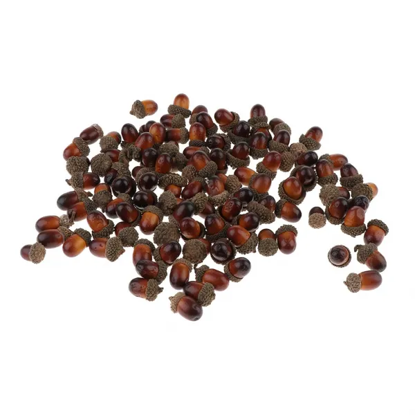 Zld 100 조각 인공 야채 과일 도토리 체리 딸기 다크 에이콘