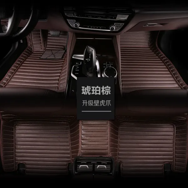 bmw x7 풀 포위 단층 이중 친환경 무취 실링 매트 카펫 자동차 발 받침대, BMW X7호박색 갈색 홑겹 업그레이