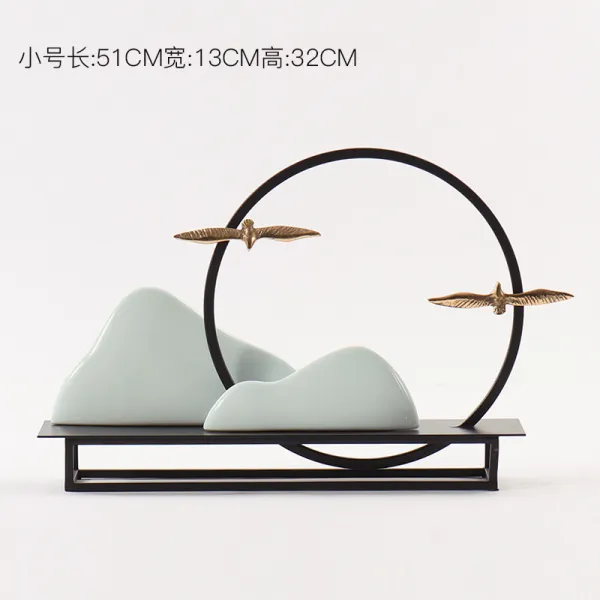 기타주방데코 새로운중국풍의 참선 도자기 장식용산 호텔 현관 장식품 서재 다실 거실 티테이블 실내 소프트룩, T01-운산무해(스몰사이즈)