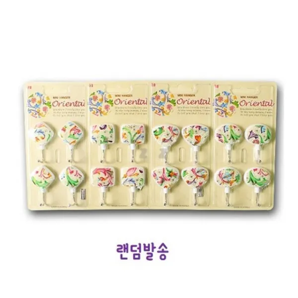 TKW6E7728+미니행거 걸이 욕실걸이 부착식고리 전사행가 색동 4개입(랜덤발송) x1개, [보물창고] 본상품 주문하기!