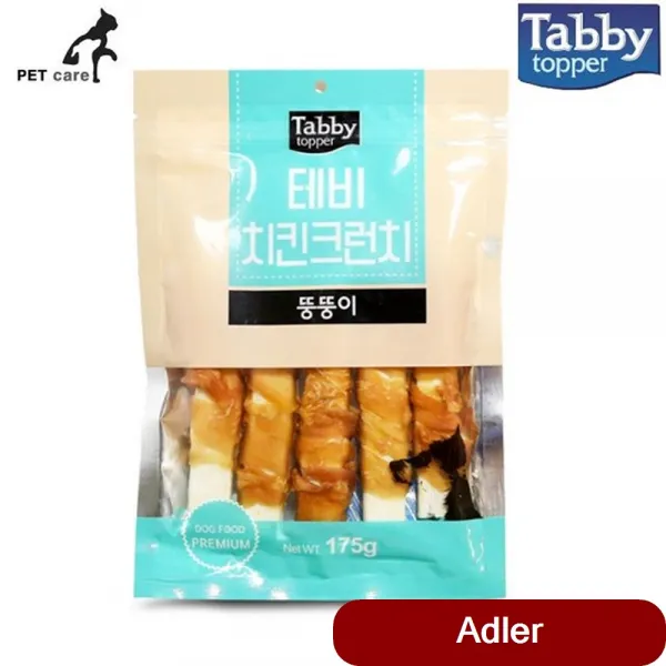 반려견 치킨크런치 175g 뚱뚱이 5봉지 강아지간식 개껌 애견 테비