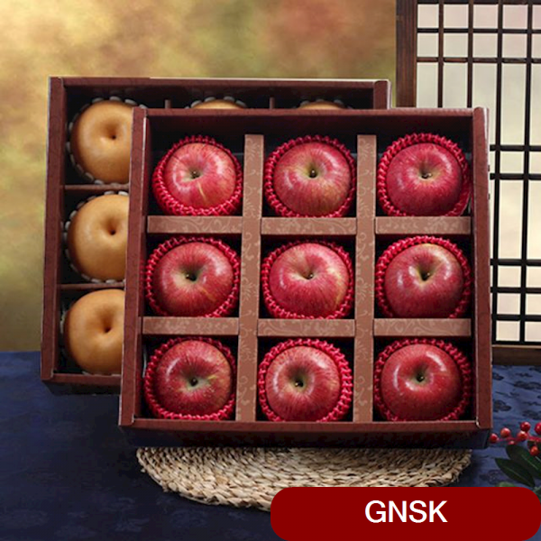 自然담음 사각 사과배 2단 Vip 세트 혼합과일세트 배 추석 농산물 국내산 국산 사과 Qvwp 1개