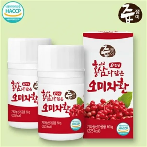 즙쟁이 홍삼 다담은 오미자환 x 2병, 단일상품, 단일상품