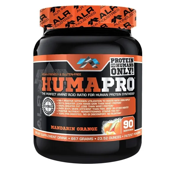 ALR 산업 Humapro 인간에 대한 공식화 단백질 매트릭스 더 적은 폐기물. 린 근육 만다린 오렌지 667 그램 확보 ALR Indu, 단일상품