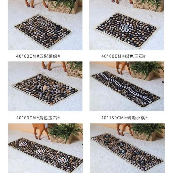 발지압판 발바닥 지압안마 욕실발매트 지압판 자갈 발판 안마 등받이 가정용 물빠짐없음 기본 T07 50*200cm한걸음한걸음 생화 더길어진타입