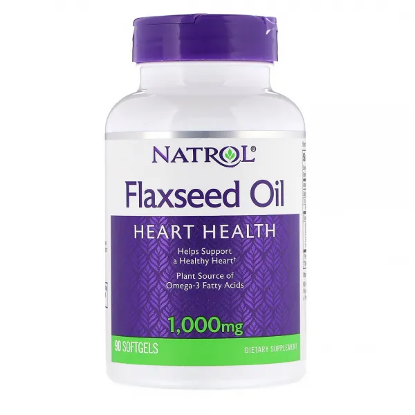 Natrol 나트롤 플랙스 아마씨 오일 심장 건강 1000mg 90정 Flaxseed Oil Heart Health 1000 mg, 1개