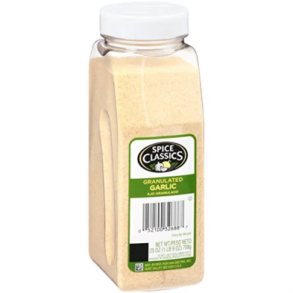 Spice Classics Granulated Garlic 25 Ounce 향신료 클래식 낟알 마늘 708.7g, 1