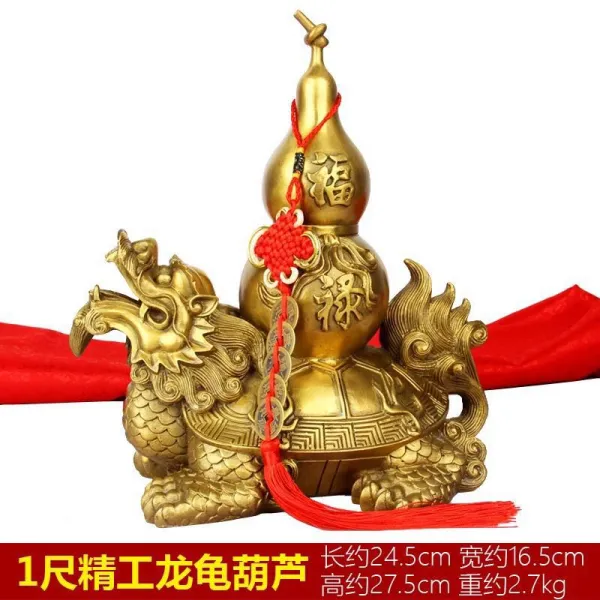 와이유 거북용 황동룡구호박 장식품 소인화 방지용 대들보가 재물운사악 1척정공룡구박