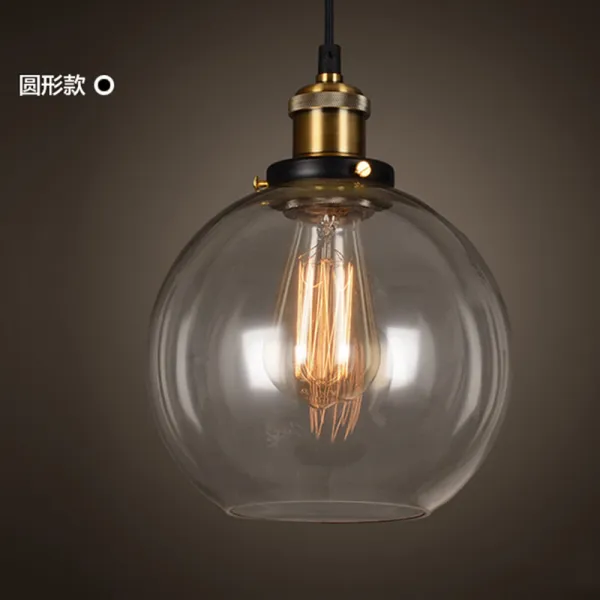 Nov.28 140번 북유럽 인더스트리얼 거실 레스토랑 펜던트 침실 커피숍 서재의 미니 샹들리에 모던 심플 개성크리에이티브 글라스 샹들리에Z, 기타., 투명 유리 커버 식 사 는 둥 근 모양 의 청 광 마스