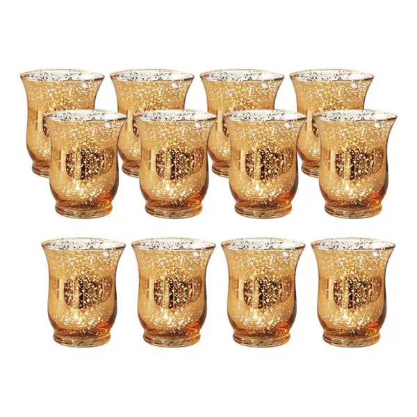 WJSHOP 12/대 얼룩덜룩 한 우아한 유리 봉헌 Tealight 홀더 웨딩 저녁 식사 센터 피스 로맨틱 홈 장식 티 라이트 캔들 홀더