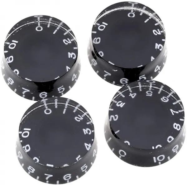 미국산 레 폴 스타일 전기 기타 블랙 세트 4를 위한 음악적으로 프로 왼손잡이 임페리얼 인치 크기 제어 속도 손잡이 상세페이지 참조