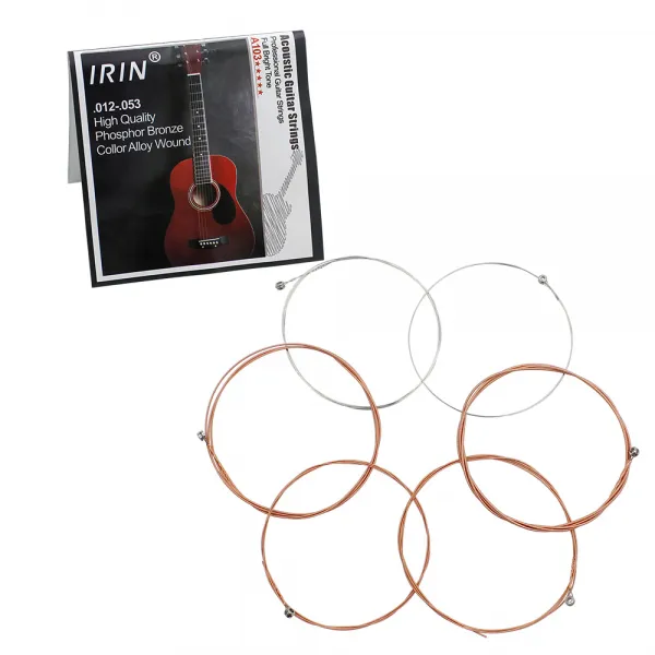 ZLD 어쿠스틱 기타 부품 A103에 대 한 6pcs 형광체 청동 문자열 설정, 모델명