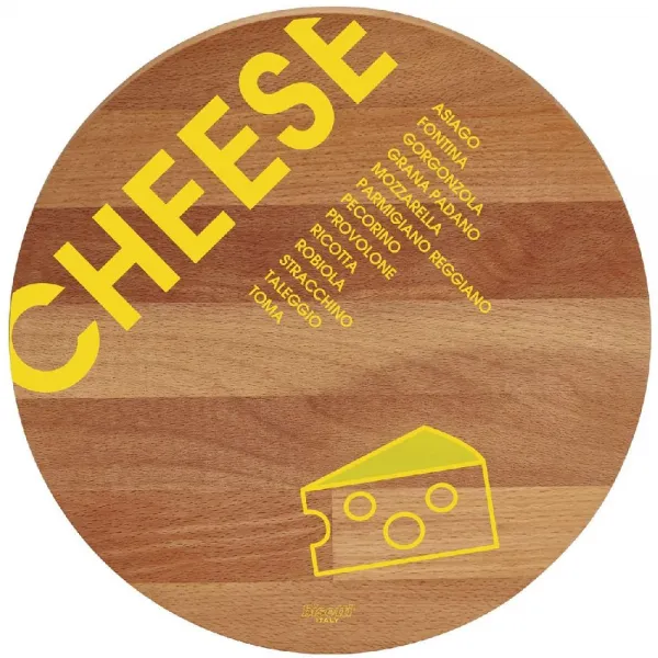 Bisetti Bt 26820 "치즈"너도밤 나무 목재 라운드는 "이사회 11.8 브라운 상세페이지참조