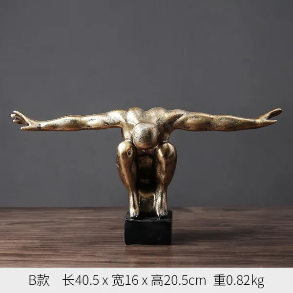디자인 인테리어 소품 엔틱 동상, 스포츠맨  B