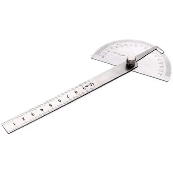 JOEPET 스테인레스 스틸 각도기 180도 10cm의 다각도 통치자 로터리 조정 측정 도구 접는 통치자 각도 엔, 상세 설명 참조0, One Color