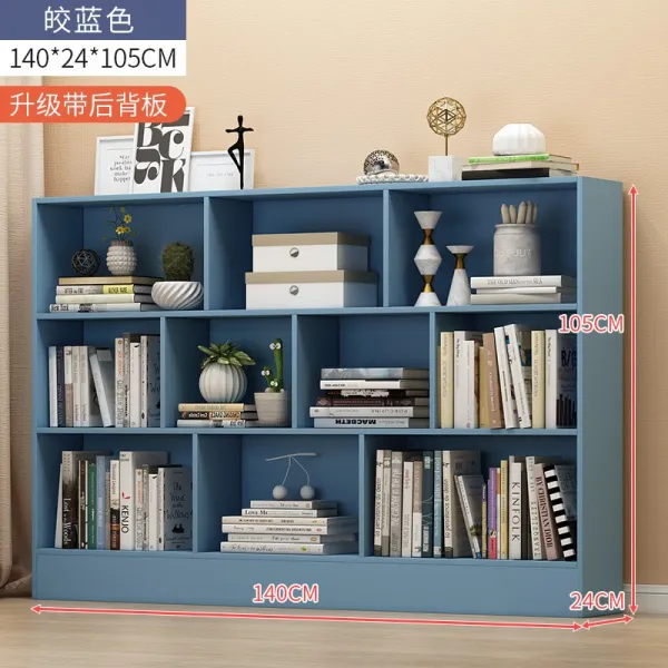 책장 착지 침실 작은 궤 거실 독창적 레이어드 책꽂이, 휘영청 밝다 블루 140cm 0. 6메터 이하 와이드