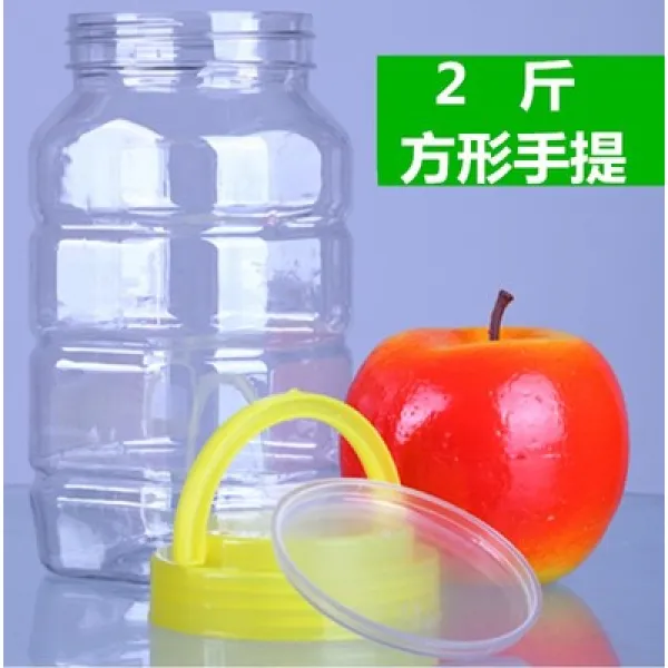 휴대용 흙 꿀 새것 꿀병 플라스틱 2 누출방지 압착 종이박스 포장 밀폐탱크 비침, 1, 2근도트 덮개 50증정 내덮개 라벨
