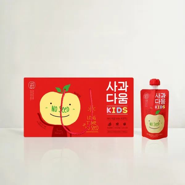 시골이야기 사과다움키즈 씨를 뺀 사과즙, 20팩(선물포장), 120ml