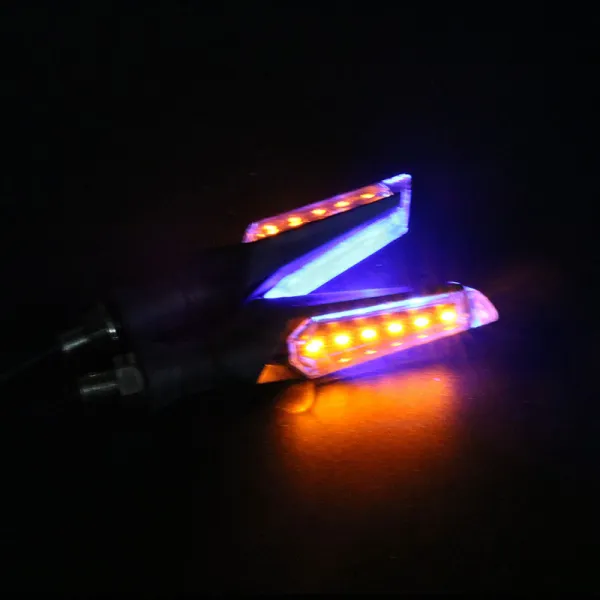 지평선 Led 크로스컨트리 12v 길거리에서 뛰다 방향 등 부품 커브를돌다 지시 나이 엘로 _블루