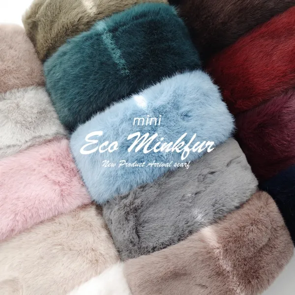 더뷰렛 쁘띠에코퍼 페이크 밍크 퍼머플러 목도리